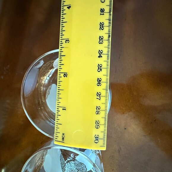 Set Of 7 Vintage High Ball Tumblers Glasses Gold Leaf Frosted Moon Design - Mid- - Picture 9 of 9